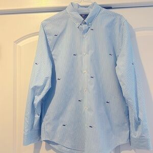 Vineyard vines men’s blue striped shirt Large